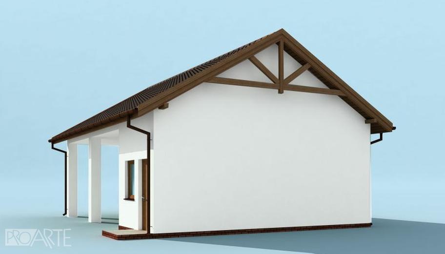 Wiata garażowa z częścią gospodarczą / Budynek  gospodarczy G211 (drewniany)