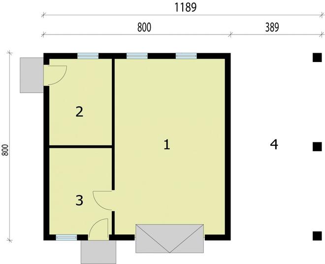 Garaż / Budynek gospodarczy G213 