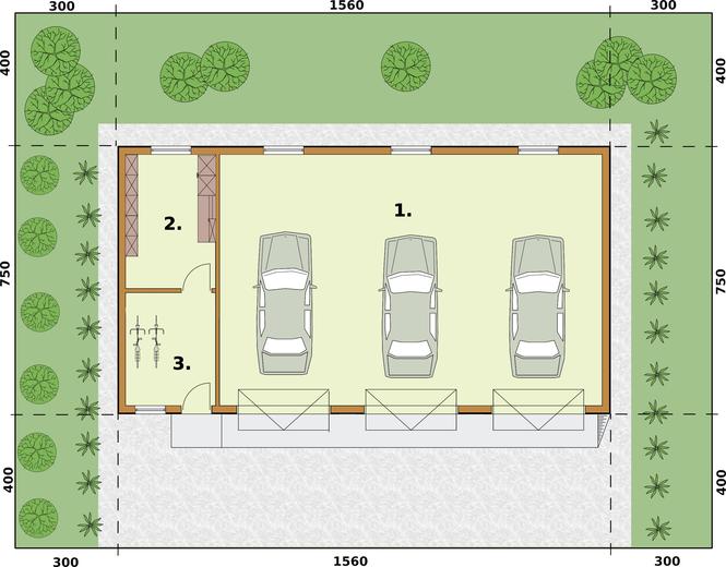 Budynek gospodarczy / Garaż G217 (drewniany)