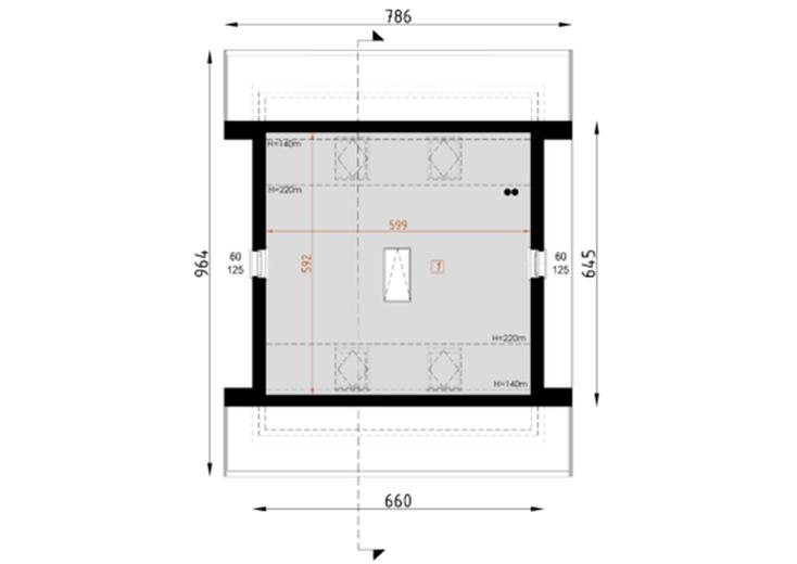 Garaż dwustanowiskowy G22 (szkielet drewniany)