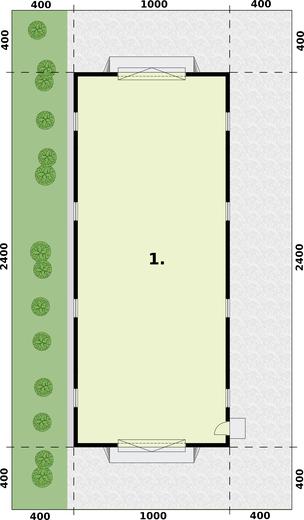 Budynek gospodarczy / Garaż G228C