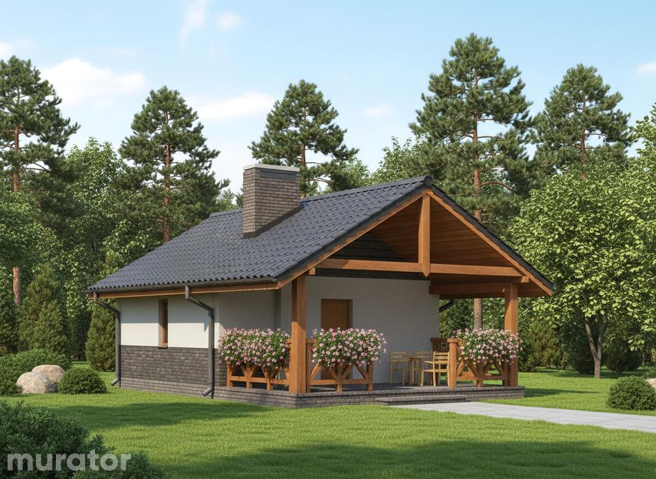 Budynek gospodarczy z sauną i wiatą rekreacyjną G22