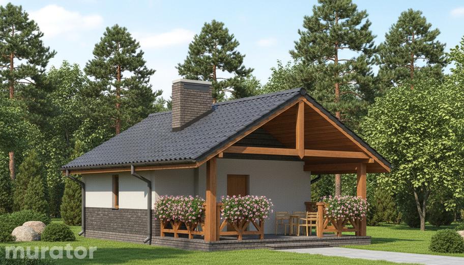 Budynek gospodarczy z sauną i wiatą rekreacyjną G22