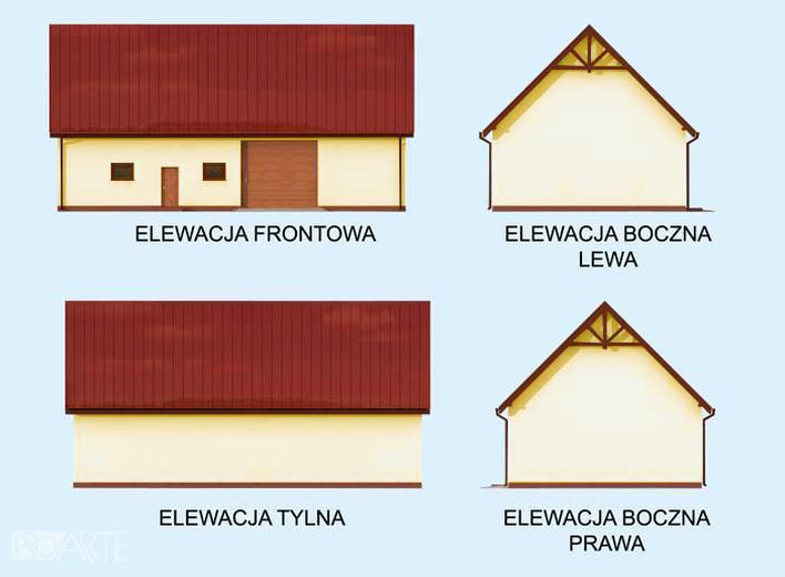 Budynek gospodarczy / Garaż G240A (drewniany)
