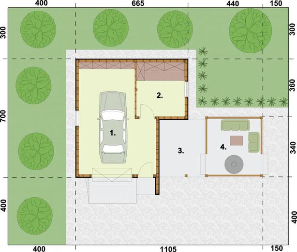 Garaż / Budynek gospodarczy G24 (drewniany)