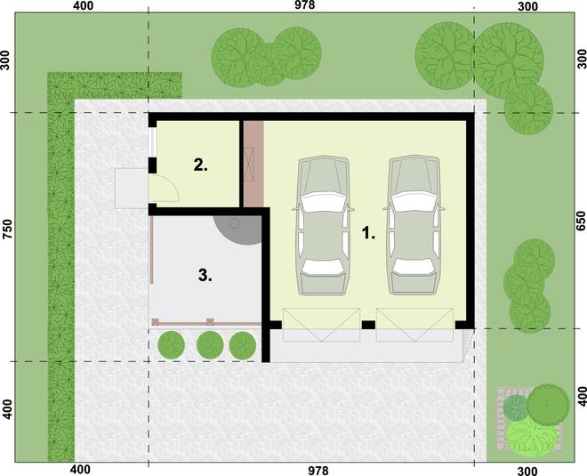 Garaż / Budynek gospodarczy G255 (drewniany)