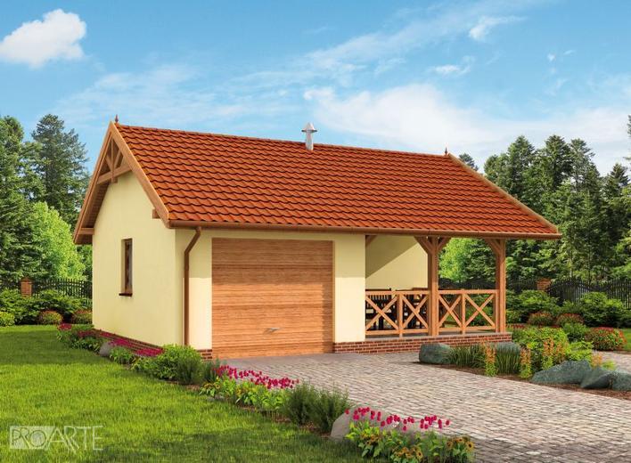 Garaż / Budynek gospodarczy G264A (drewniany)
