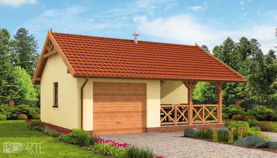 Garaż / Budynek gospodarczy G264A (drewniany)