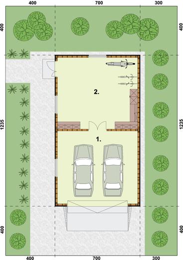 Garaż / Budynek gospodarczy G272 (drewniany)