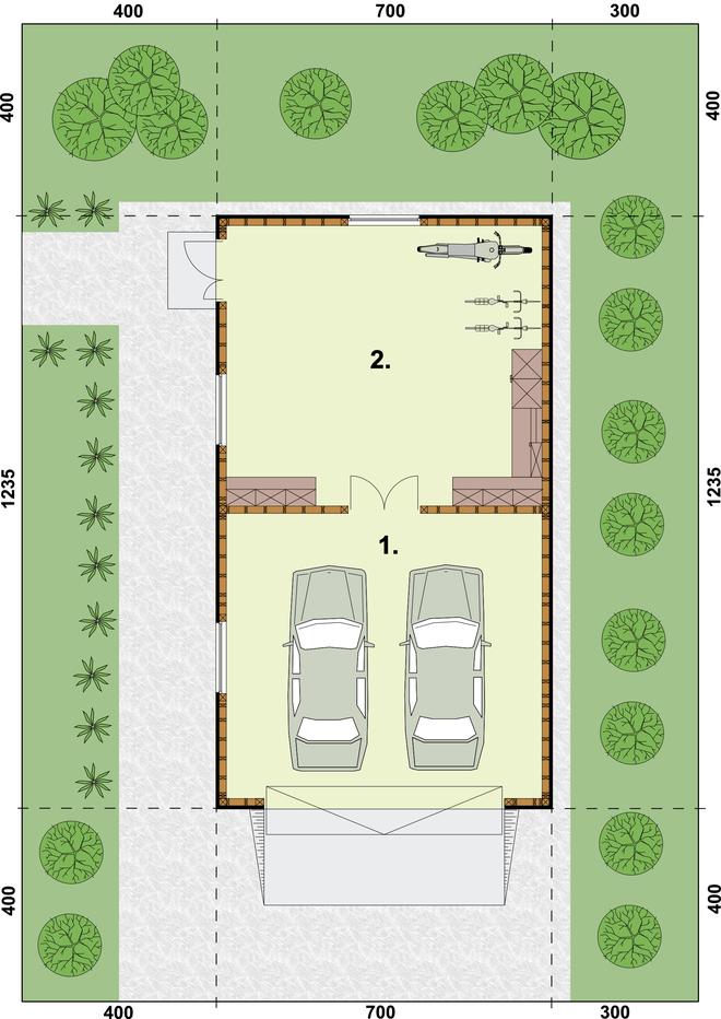 Garaż / Budynek gospodarczy G272 (drewniany)