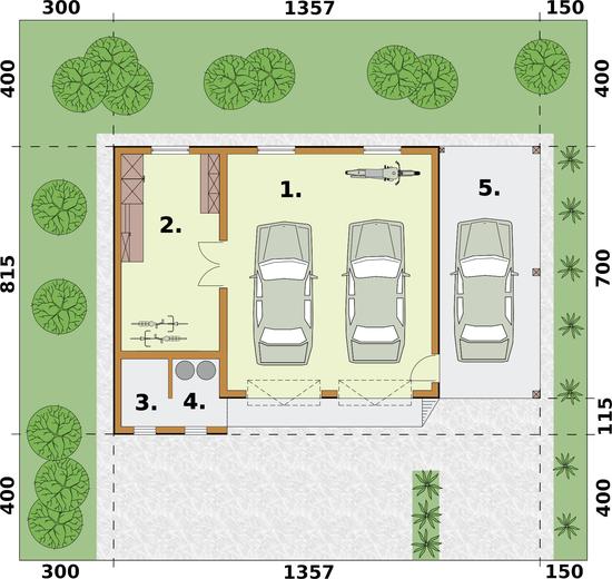 Garaż / Budynek gospodarczy G281 (drewniany)