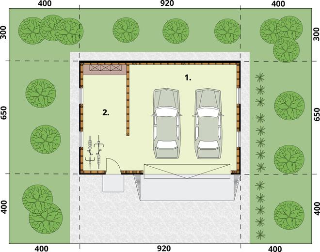 Garaż / Budynek gospodarczy G293 (drewniany)