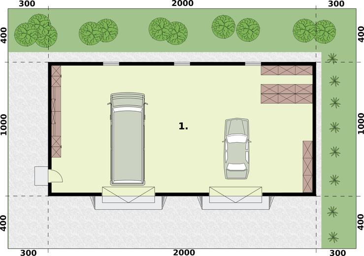 Budynek gospodarczy /Gospodarczo-garażowy / Garaż G303