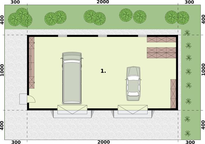 Budynek gospodarczy /Gospodarczo-garażowy / Garaż G303