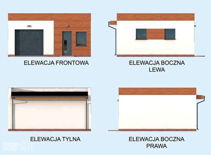 Garaż / Budynek gospodarczy G308 (drewniany)