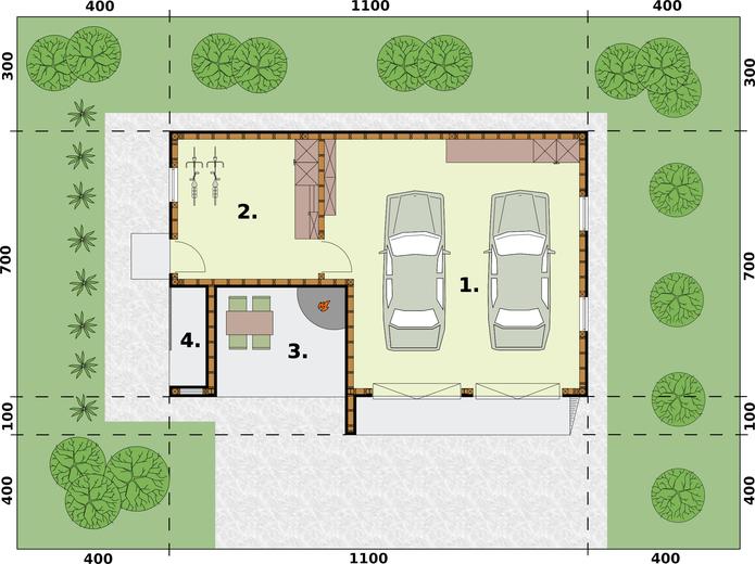 Garaż / Budynek gospodarczy G315 (drewniany)