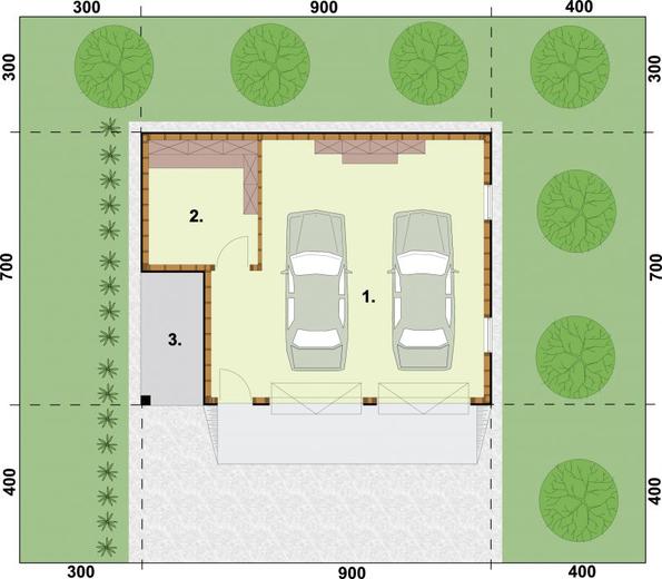 Garaż / Budynek gospodarczy G33 (drewniany)