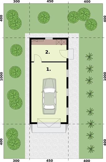 Garaż / Budynek gospodarczy G340