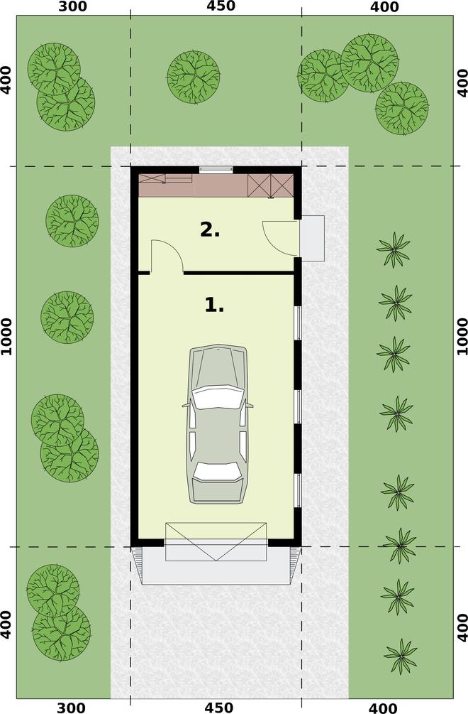 Garaż / Budynek gospodarczy G340