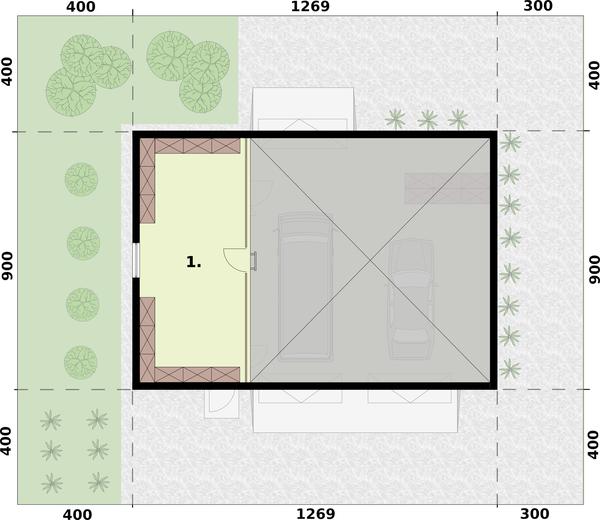 Budynek gospodarczy / Garaż G348