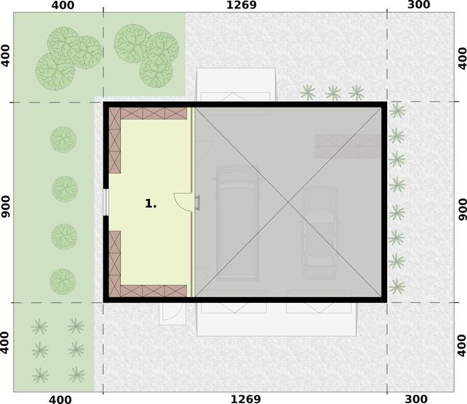 Budynek gospodarczy / Garaż G348