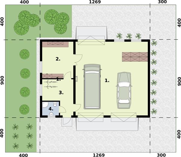 Budynek gospodarczy / Garaż G348