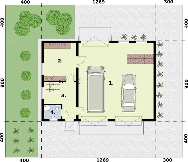 Budynek gospodarczy / Garaż G348