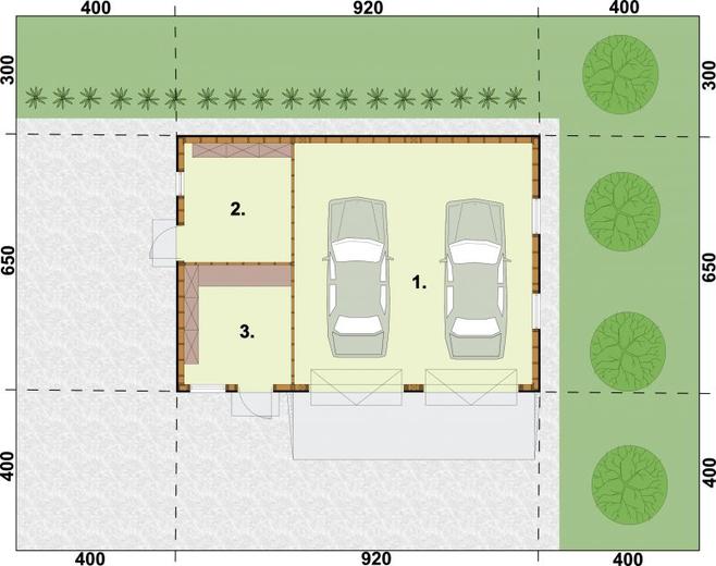 Garaż / Budynek gospodarczy G3 (drewniany) 