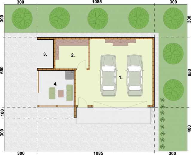 Garaż / Budynek gospodarczy G40 (drewniany)