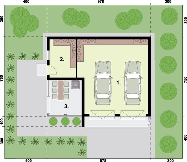 Garaż / Budynek gospodarczy G42a 