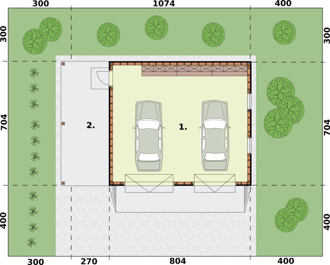 Garaż / Budynek gospodarczy G6 (drewniany)