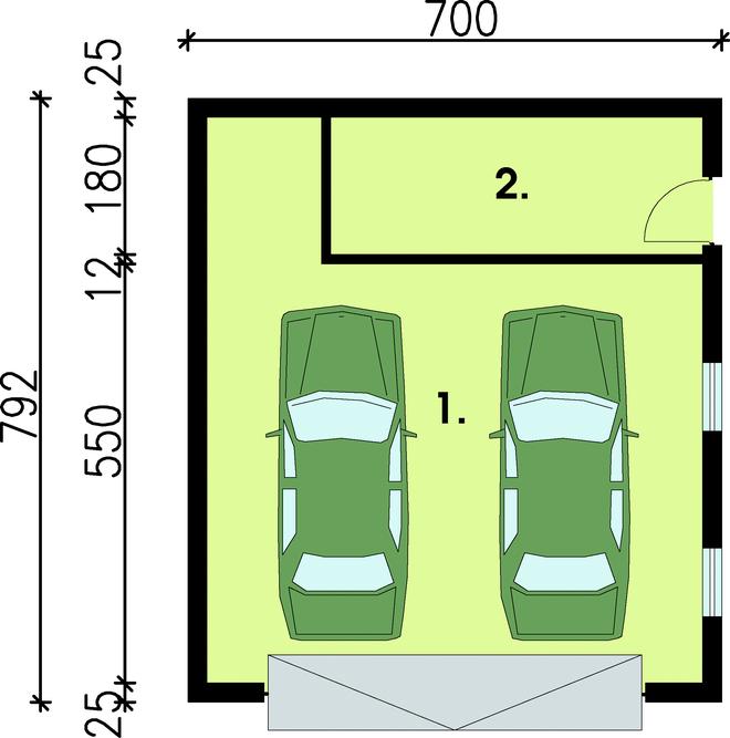 Garaż / Budynek gospodarczy G61 (drewniany)