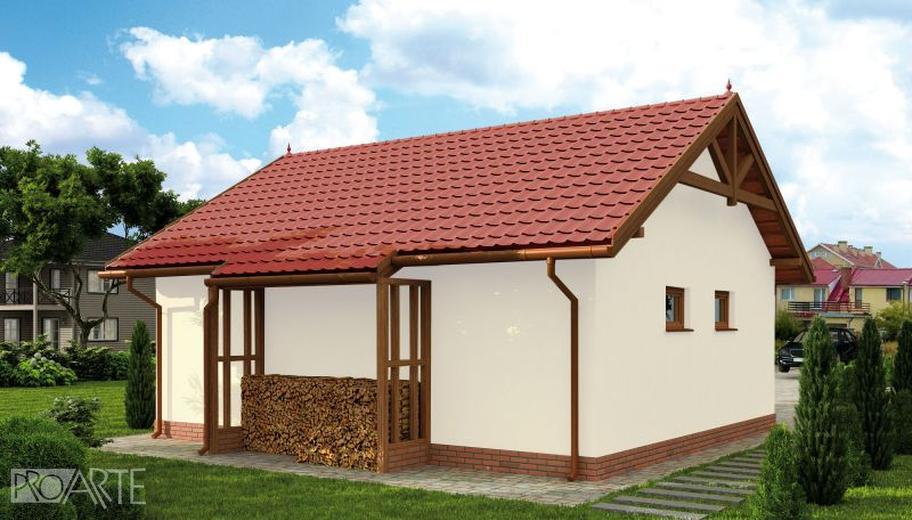 Garaż / Budynek gospodarczy G68 (drewniany)