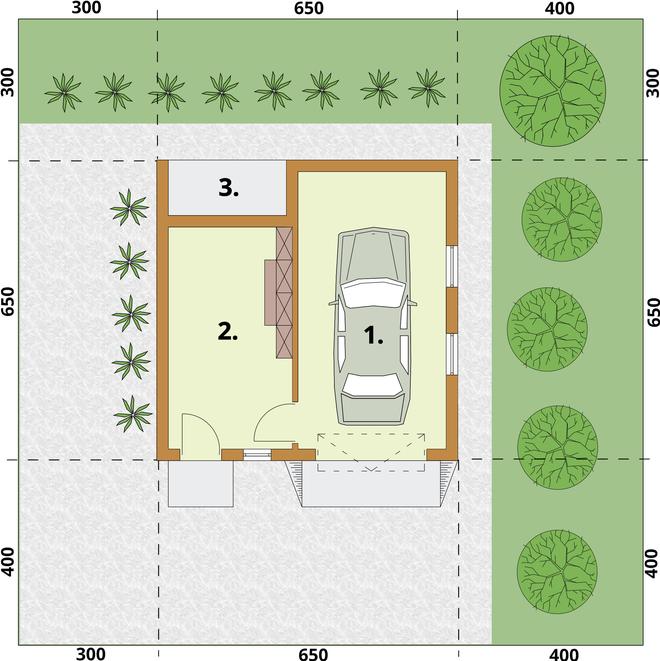 Garaż / Budynek gospodarczy G73 (drewniany)