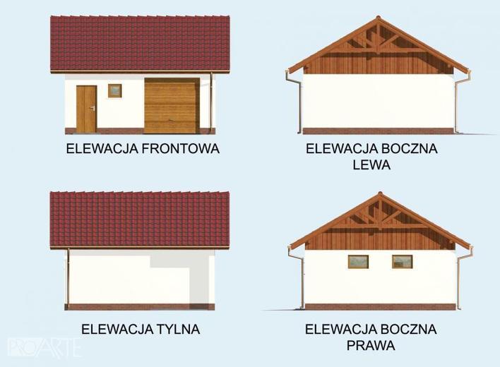 Garaż / Budynek gospodarczy G73 (drewniany)