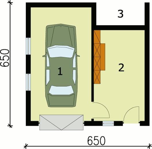 Garaż / Budynek gospodarczy G74 (drewniany)