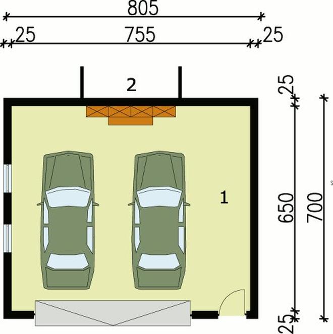 Garaż / Budynek gospodarczy G79 (drewniany)