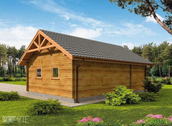 Garaż / Budynek gospodarczy G84 (z bali drewnianych)