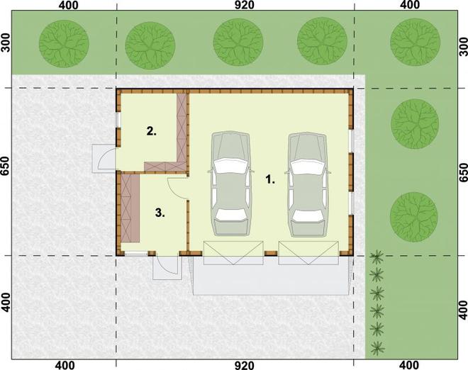 Garaż / Budynek gospodarczy G84 (drewniany)