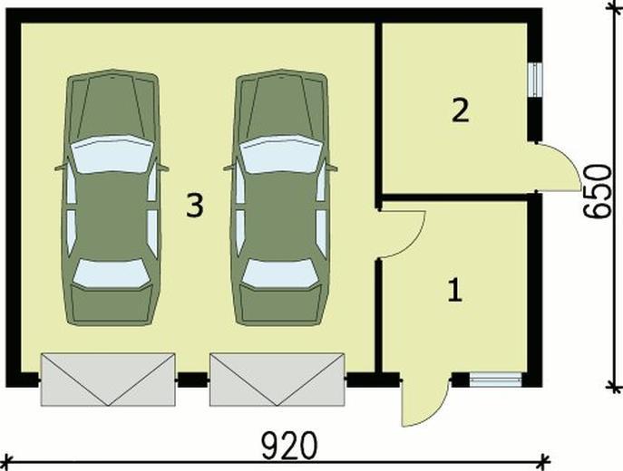 Garaż / Budynek gospodarczy G85 (drewniany)