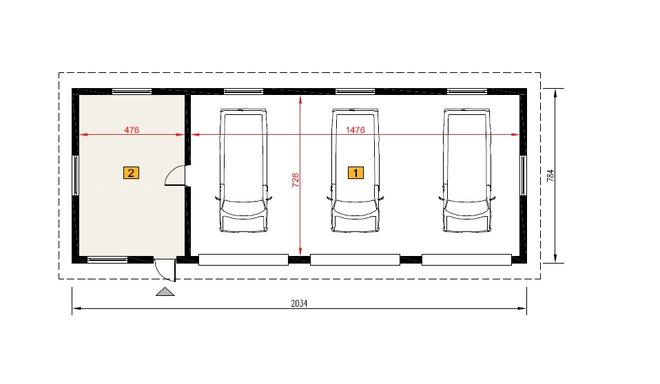 Budynek garażowo-magazynowy GM01b