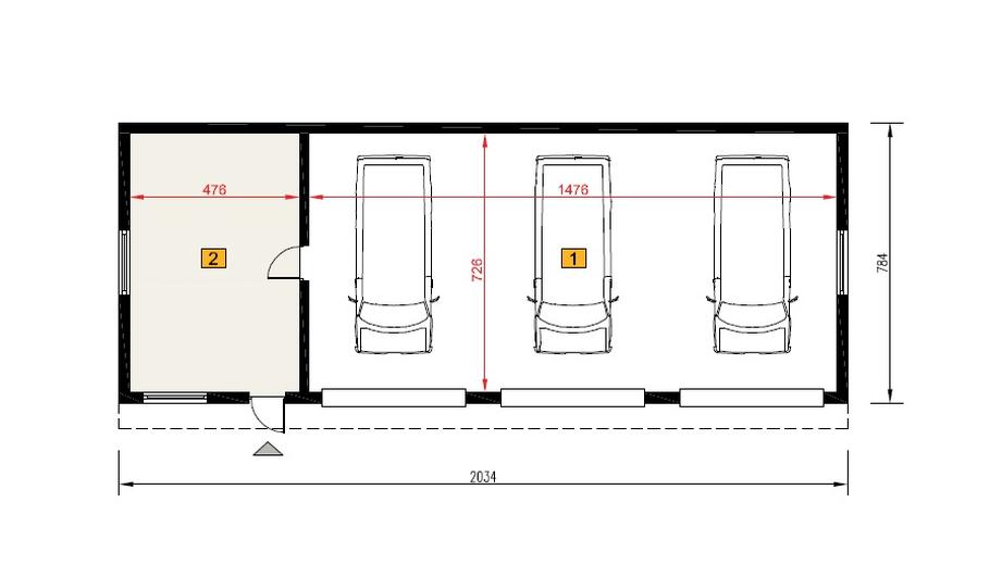 Budynek garażowo-magazynowy GM01c