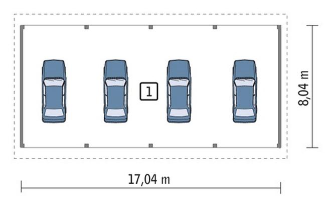 Wiata garażowo-magazynowa GM03