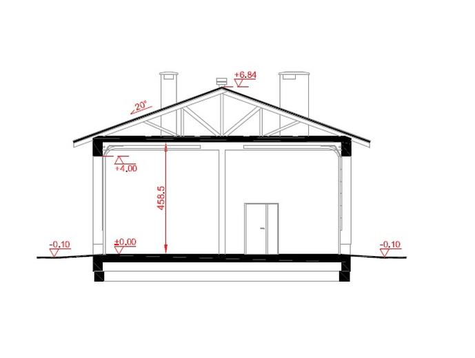 Budynek garażowo-magazynowy z częścią pomocniczą GM08 