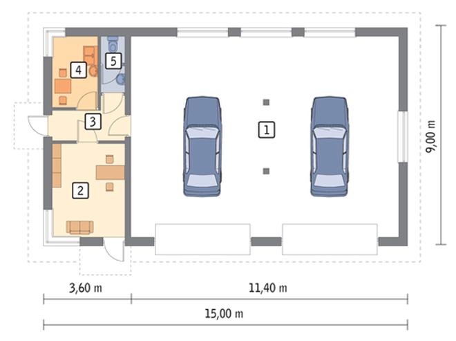 Budynek garażowo-magazynowy z pom. pomocniczymi GMC33d
