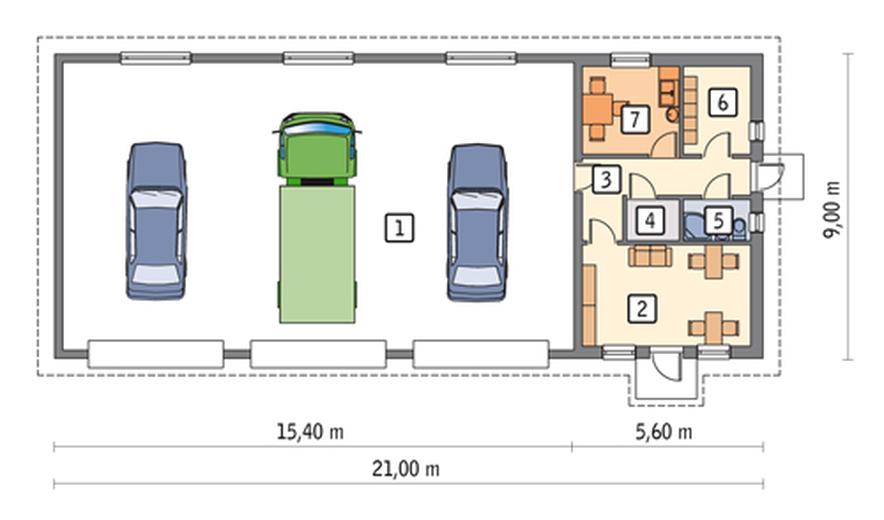 Budynek garażowo-magazynowy z pom. pomocniczymi GMC39