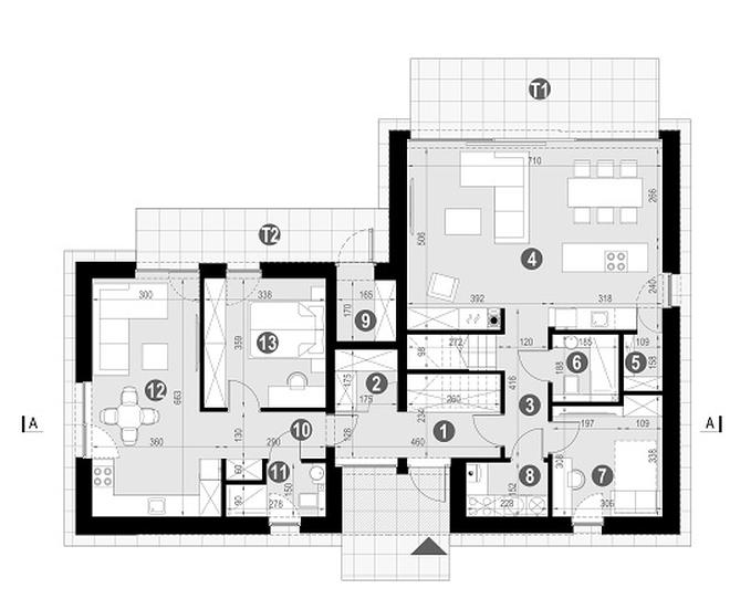 HOMEKONCEPT 100 wariant 4 (dwulokalowy)