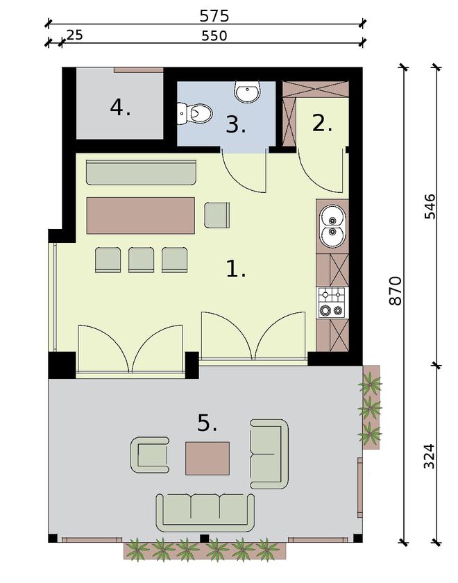 Kuchnia letnia / Budynek gospodarczy KL2 (drewniany)