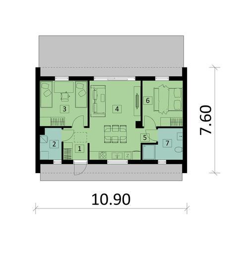 Projekt domu Ka185 Sz