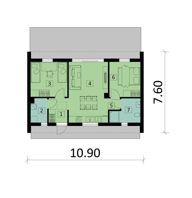 Projekt domu Ka185 Sz